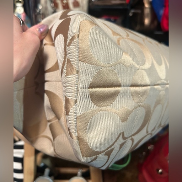 2014 Coach Daisy Signature Jacquard Leather Satchel Bag Collectible w FREE SCARF - Picture 10 of 15